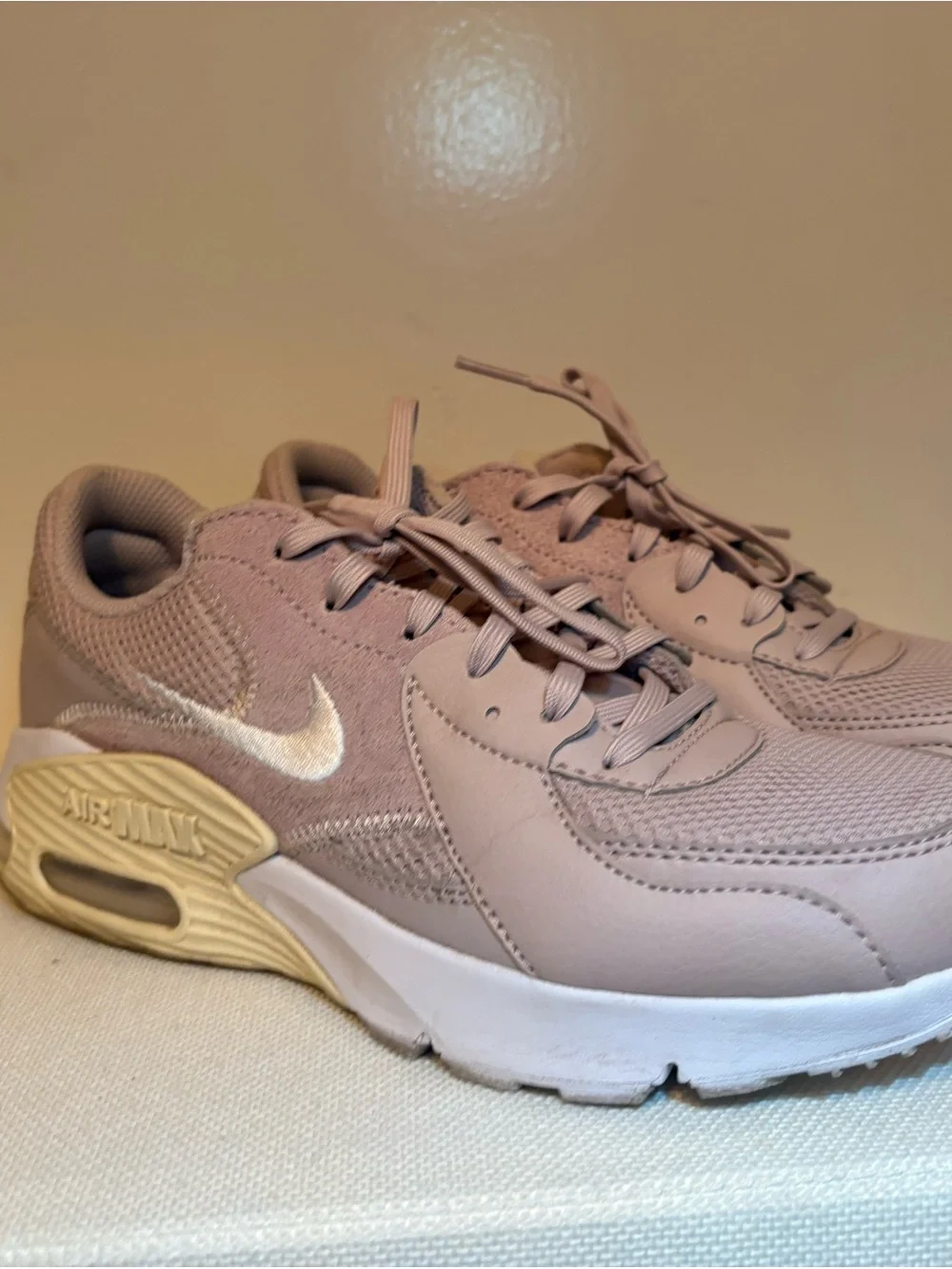 Nike Women’s Air Max Sneakers in Dusty Pink and Cream